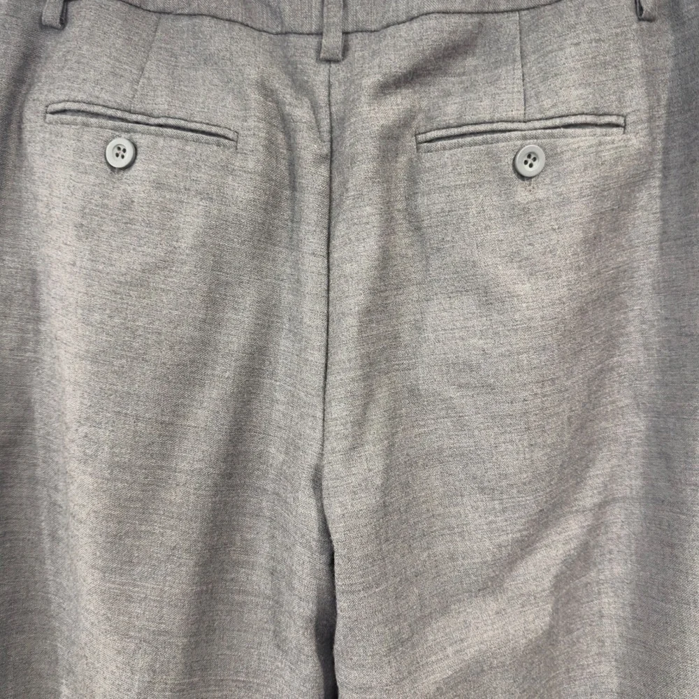 JG Hook Gray Wool Blend Pleated Wide Leg Dress Pants Size 8